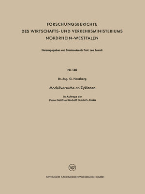 cover image of Modellversuche an Zyklonen